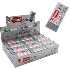Şahin Kırtasiye Mikro Silgi 2B-24GR Grey Soft 24'lü Paket