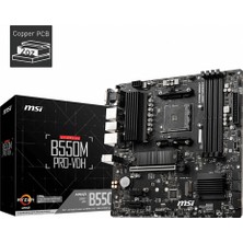 Egecen Msı B550M Pro-Vdh Ddr4 4400MHZ 1xvga 1xhdmı 1xdp 2xm.2 USB 3.2 Matx Am4 (Amd 5000/4000G/3000 Serileri Ile Uyumlu)