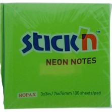 Gıpta Stick'n Post-It Neon Yeşil 76X76 100 Yp 12'li Paket