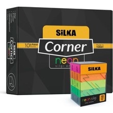 Silka “corner Neon Silgi” 5 Renk 10’lu Paket 30’lu Stand