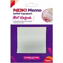 Noki Post-It Memo 75X75 mm Şeffaf Yapışkanlı Not Kağıdı 12300