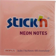 Gıpta Stick'n Post-It Neon Pembe 76X76 100 Yp 12'li Paket