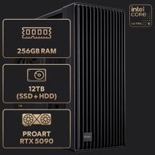 Asus Proart Core Ultra 9 285K Rtx 5090 256GB Ddr5 2tb M.2 SSD + 10TB HDD Fdos Masaüstü Bilgisayar