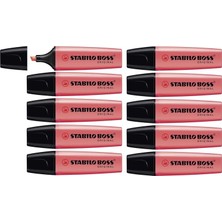 Stabilo Fosforlu Kalem Boss Pastel Kırmızı 10'lu Paket