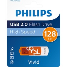 Egecen Phılıps FM12FD05B, 128GB, USB 2.0, Vivid, Turuncu, Flash Disk