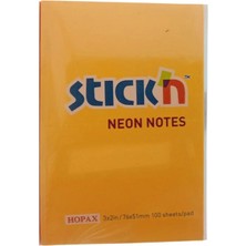 Gıpta Stick'n Post-It Neon Turuncu 76X51 100 Yp 12'li Paket