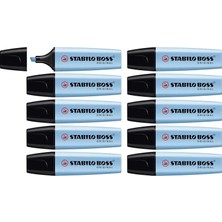 Stabilo Fosforlu Kalem Boss Pastel Esintili Mavi 10'lu Paket