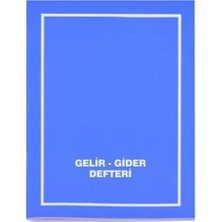 Gülpaş Gelir Gider Defteri 40 Yaprak Plastik Kapak Renk Seçenekleri ile Kullanıma Uygun