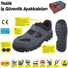 Egecen 414 Yazlık S1 44 No Çelik Burunlu Ayakkabı