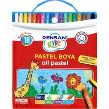 Pensan Kidz Çantalı Pastel Boya 18 Renk Set