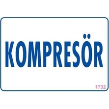 Egecen Kompresör Uyarı Levhası 17,5X25 KOD:1732