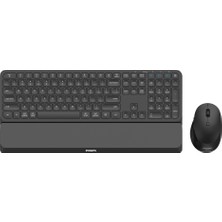 Egecen Phılıps SPT6607B, Siyah, Türkçe Q, 2.4ghz ve Bluetooth Kablosuz, Bilek Destekli, Multimedya Klavye Mouse Set