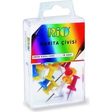 Fatih Kalem Rio Harita Çivisi Renkli Silindirik 18'li Paket