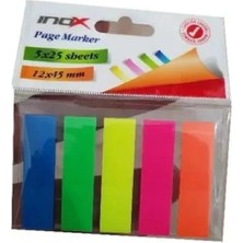 Viva Inox 5 Renk 25 Yaprak Yapışkanlı Ayraç 30'lu Paket