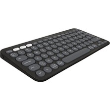 Egecen Logıtech K380S, Pebble Keys 2,  Siyah, 920-011859, Bluetooth, Türkçe, Q, Multimedya, Mini Klavye