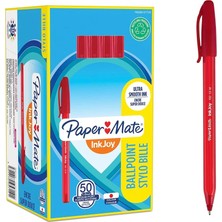 Paper Mate Inkjoy Tükenmez 100 Kapaklı Uç M Kırmızı 50'li Kutu