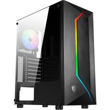 Egecen Msı Mag Vampırıc 100R Temperli Cam Argb Psu Yok 1X120MM Fan Gamıng Bilgisayar Kasası