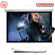 Egecen Codegen Ax-24 Storlu Projeksiyon Perdesi 240X200 (Arkası Siyah Fonlu - Duvar/tavan Asılabilir)