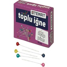 Tetas Kırtasiye Temat Renkli Toplu Iğne 28 mm Karışık Kutu 78365