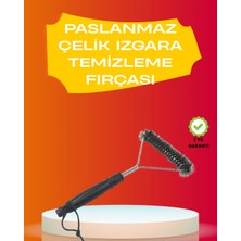 Meks Mangal Izgara Temizleme Fırçası Pas Tutmaz Çelik Telli