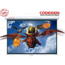 Egecen Codegen Ax-20 Storlu Projeksiyon Perdesi 200X200 (Arkası Siyah Fonlu - Duvar/tavan Asılabilir)