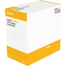 Egecen Dahua DH-PFM920-6UN, Cat6 305M, 24AWG 0.53MM, Utp, %100 Bakır, Outdoor, Polietilen, Kablo, Siyah Renk