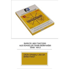 Erkam Ofis Alex Shoeller Teknik Resim Kağıdı 25X35 200GR 100'LÜ Paket