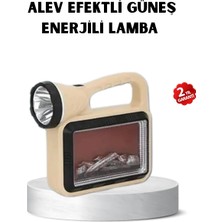 Meks Güneş Enerjili Alev Efektli Lamba Cob LED Su Geçirmez Çok Fonksiyonlu