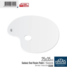 Hatas Godesiz Oval Resim Paleti 25X35CM Ekonomik 12'li Paket