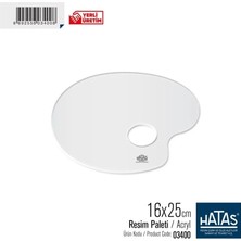 Hatas Godesiz Oval Resim Paleti 16X25CM Ekonomik 12'li Paket