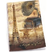 Çınar Defter Çınar Karton Kapak Spiralli A4 Sol Anahtarlı 30 Yaprak Müzik Defteri