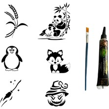 Mey İthalat Anne Yavru Panda Hint Kınasıyla Geçici Dövme Yapma Kiti