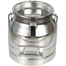 Melasty Süt Sağma Makinesi Paslanmaz Süt Güğümü (10 Litre Tek Saplı Kapaklı Ø208 mm Geniş Ağız)