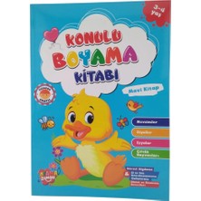 Koloni Kitap Konulu Boyama Mavi Kitap 3 Kareli Yaş