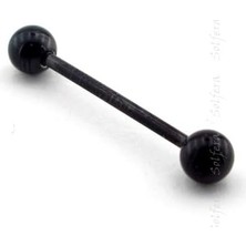 Mey İthalat Solfera Vücut Piercing 28 mm Siyah Kulak P357