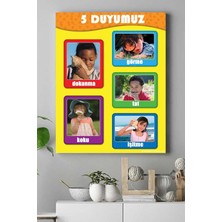 Mey İthalat Postermanya (PSTER14907) 5 Duyu Organı Eğitim Kanvas Tablo 50 x 70