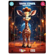 BToys Yavru Zürafa - Frame Puzzle - 12 Parça 