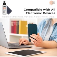 Telefon, Tablet ve Bilgisayar Için Ekran Temizleyici Sprey & Mikrofiber Bez (100ML)