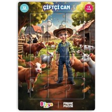 Btoys Çiftçi Can - Frame Puzzle - 12 Parça