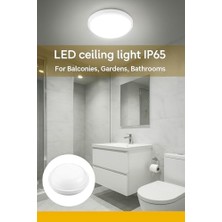 Artos 20W Beyaz LED Tavan ve Duvar Lambası | IP65 Su ve Toz Geçirmez | 6500K Beyaz Işık | Banyo, Bahçe, Balkon ve Dış Mekan Kullanıma Uygun | Modern Nemliyer Armatür