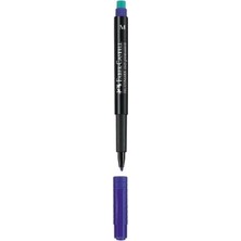 Faber-Castell Faber Castell Permanent Asetat Kalem Mavi (M) 10'lu Kutu