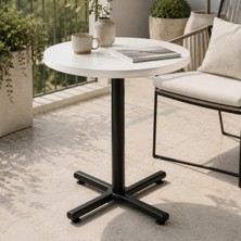 Vilinze Payas Metal Ayak Mutfak Bahçe Balkon Bistro ve Cafe Masası 70X70 cm