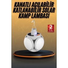 Meks 5 Kanatlı Bahçe Aydınlatma LED Askılı Solar Güneş Enerji USB Sarjlı