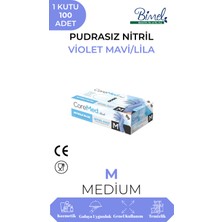 CoreMed Nitril Lila Muayene Eldiveni M - 1 Paket 100 lü