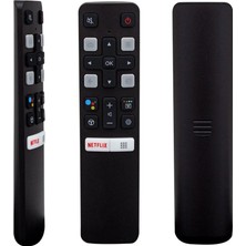 OZT Tcl Rc 802V Fmr1 50'' - 55'' Androıd Tv Netflıx Tuşlu Sesli Kontrol Akıllı LCD LED Tv Kumanda