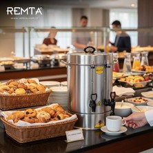 Remta 160 Bardak Standart Elektrikli Çelik Endüstriyel Sanayi Tipi Profesyonel Çay Makinesi , Çaymatik , Çaycı , Çay Otomatı, Semaver, Çayocağı