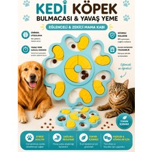 Glipet Yavaş Besleme Sağlayıcı Köpek Bulmacası ve Oyuncağı Mavi