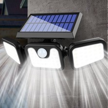 Gaman 1725A 3 Kanatlı Solar LED Duvar Lambası Hareket Sensörlü 3 Modlu