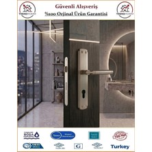 Trendhomm Parçalı Aynalı - Nikel Saten - Yale Dış Çelik Kapı Kolu