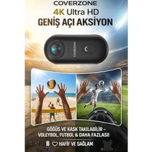 Göğüse Takılabilir Mıknatıslı Kolyeli 1080P Mini Geniş Açı Aksiyon Kamera | Hafif ve Kompakt Tasarım | Spor, Koşu, Outdoor, Günlük Kullanım Için Pov Kayıt Kamerası- Kask Kamera (Siyah)